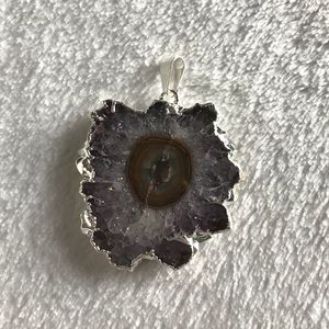 Stalactite slice pendant